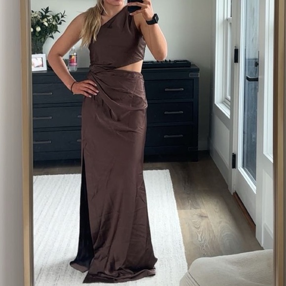 Misha Dresses & Skirts - Elegant Brown Maxi Dress